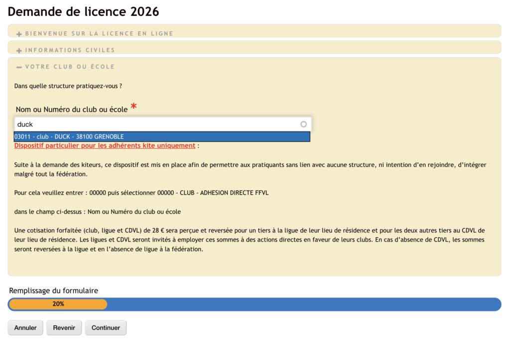 Prendre sa licence