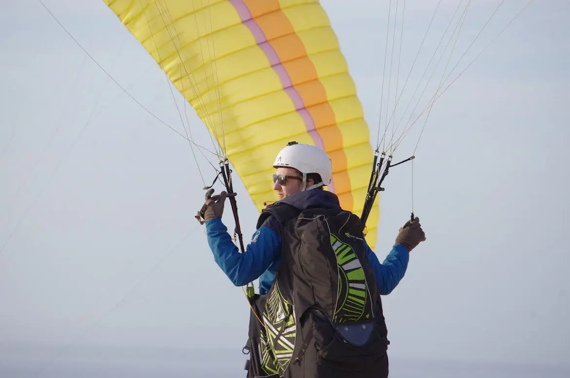 session de gonflage en parapente